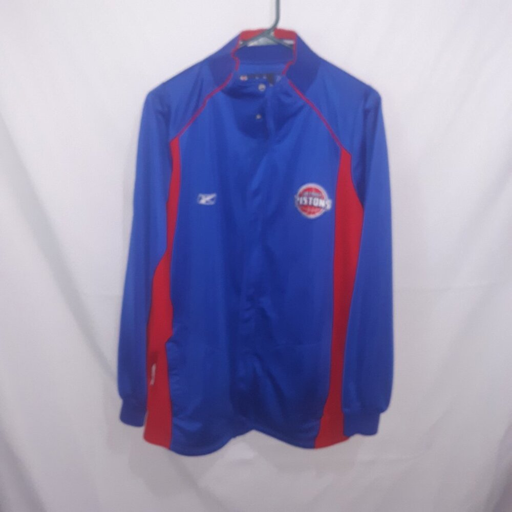 Detroit Pistons Long Sleeve Zip and Button Up Lightweight Jacket - Mens